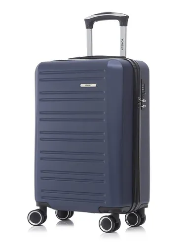 YONSLY Dunkelblauer Koffer Trolley mit 4 Rollen - Robuster Hartschalenreisekoffer für müheloses Reisen. Mit 360°-Doppelrollen und sicherem Zahlenschloss für hohen Komfort und Schutz Ihrer Gegenstände.