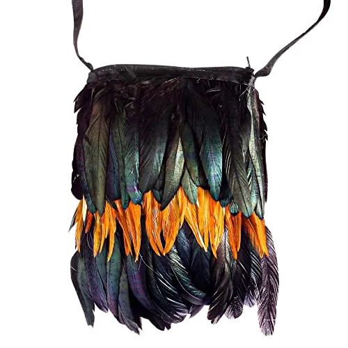 W WIDMANN MILANO Party Fashion 6998B - Umhängetasche Indianerin, Rabe, Accessoire für Karneval