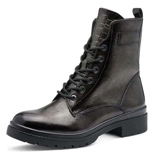 Tamaris Damen Stiefel Vegan grau 38 - Wanderschuhe mit schickem Design und modernem Stil. Das weiche Touchit-Fußbett passt sich perfekt an und sorgt für maximalen Komfort. Ideal für deinen urbanen Alltag und Outdoor-Abenteuer.