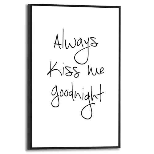 REINDERS Gerahmtes Bild, Liebe, Schlafzimmer, Bilder, Wanddeko, Room Decor, MDF, Schwarz-Weiß, 30x20cm