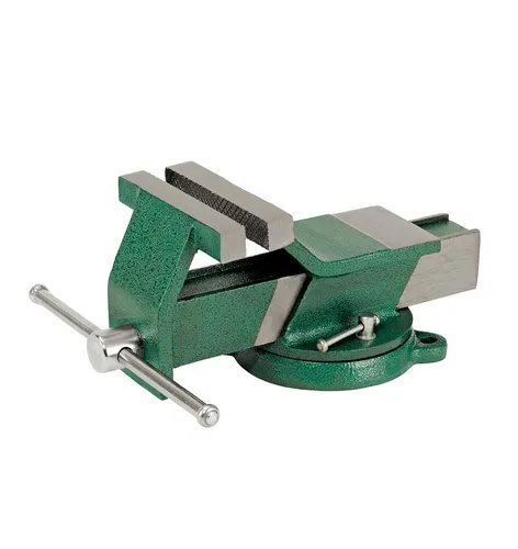 Parallel Schraubstock drehbar - 100 mm Backenbreite, 110 mm Spannweite - Tischschraubstock mit drehbarem Design für präzises Arbeiten und vielseitige Einsatzmöglichkeiten in Werkstätten.