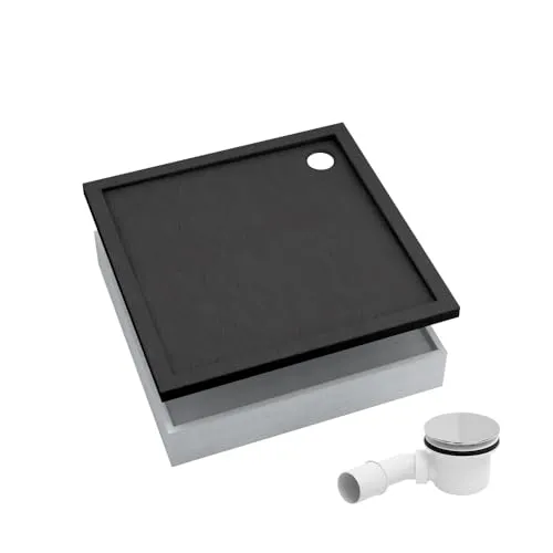 Produktbild AQUABAD Duschwanne Basic Black Stone 90x90cm