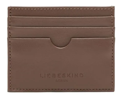 LIEBESKIND BERLIN Soft Nappa Card Holder XS - Hochwertiges Kartenetui aus 100% Leder in Russet Braun mit RFID-Blockierung für sicheren Kartenschutz, ideal für Herren.