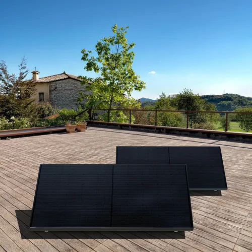 Balkonstrom Balkonkraftwerk 1000 Watt - Komplettset Bifazial - Leistungsstarkes Balkonkraftwerk mit zwei bifazialen Modulen (1000 W) und Hoymiles Wechselrichter. Ideal für maximale Energieausbeute und einfache Überwachung per WLAN.