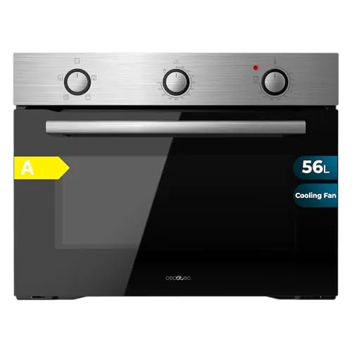 Cecotec Bolero Hexa C134500 Inox A Backofen - 56 Liter Backofen für die ganze Familie mit 4 Funktionen, Dampfassistenz für saftige Ergebnisse und energiesparender A-Klasse. Ideal für vielseitige Kochmöglichkeiten.