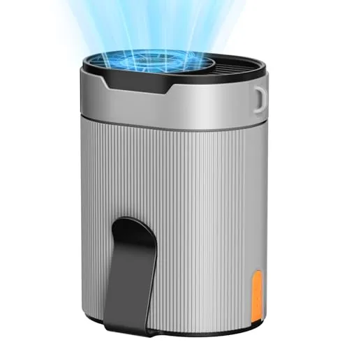 COZOME Tragbarer Ventilator Akku, Klein T Shirt Ventilator mit Clip, Aufladbarer Waist Fan on Belt, Turbo Gürtel Lüfter mit Hängeseil, 4 Windstärken, USB C, 6600 RPM, Ideal für Arbeit, Baustelle