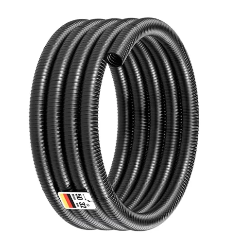 Wiltec Flexibler Förderschlauch 50m - Gartenschlauch mit 32 mm Innendurchmesser, ideal für Bewässerung und Teichanwendungen, robust und umweltfreundlich, hält Temperaturen von -5°C bis +65°C stand.