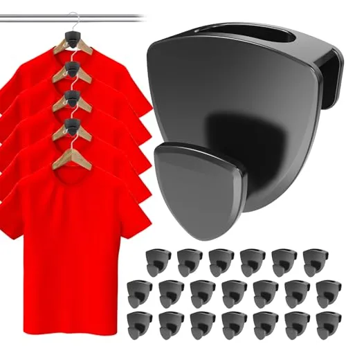 Latoxcaa Kleiderbügel Platzsparend 20 Stück in schwarz von Latoxcaa