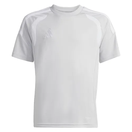 Adidas Tiro26L Jsy Y - tmlggr/white (140) - Sportliches T-Shirt von Adidas in trendigem Design, ideal für Training und Freizeit. Hergestellt aus atmungsaktivem Material für optimalen Tragekomfort.
