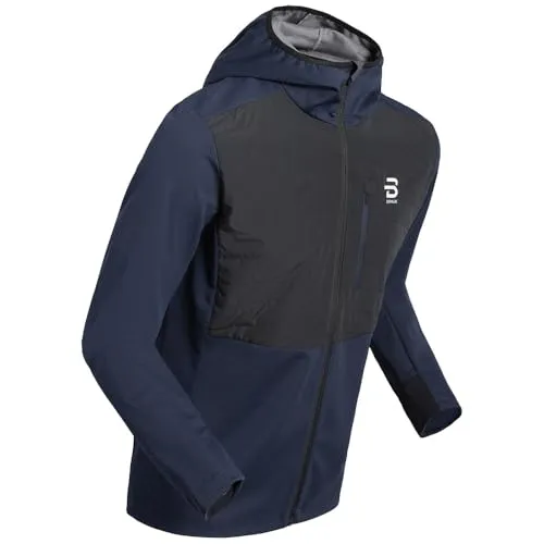 B DÆHLIE Herren Langlaufjacke Power - Funktionsjacke aus 3-lagigem Softshell mit 4-Wege-Stretch, ideal für aktive Wintersportler. Mit Brusttasche und regulierbarem Rumpfabschluss für optimalen Komfort.