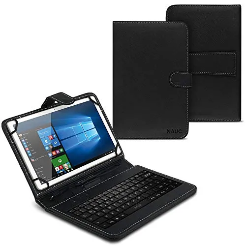 UC-Express Hülle Tasche Keyboard Case für Lenovo Tab M10 TB-X605L 10.1 Zoll Tastatur QWERTZ Standfunktion USB