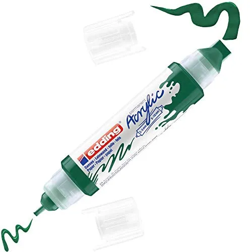 edding 5400 Acryl 3D Double Liner - grün - 1 Acrylfarbe Tube - Doppel-Spitze 2-3,5-10 mm