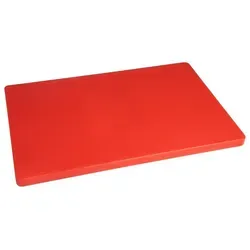 Hygiplas LDPE extra dickes Schneidebrett Rot (45x30x2cm) - Schneidebrett aus extra dickem Polyethylen, ideal für hygienisches Arbeiten in der Küche und perfekt für die Verarbeitung von Lebensmitteln.