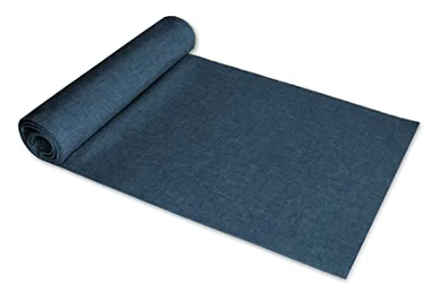 Tischläufer 40 x 100 cm Blau rechteckig Leinenoptik Tischdecke Lotuseffekt Tischwäsche Wasserabweisend Tischtuch Fleckenabweisend Bügelfrei Abwischbar Knitterfrei Innen und Außen