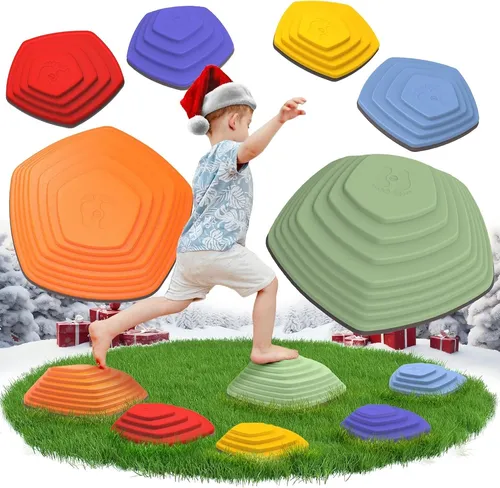 Balanciersteine für Kinder Gleichgewicht Koordination 6er Set Stepping Offenebox