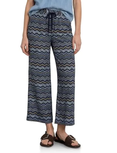 Street One High Waist Wide Leg Hose Frozen Wave 40 von Street One