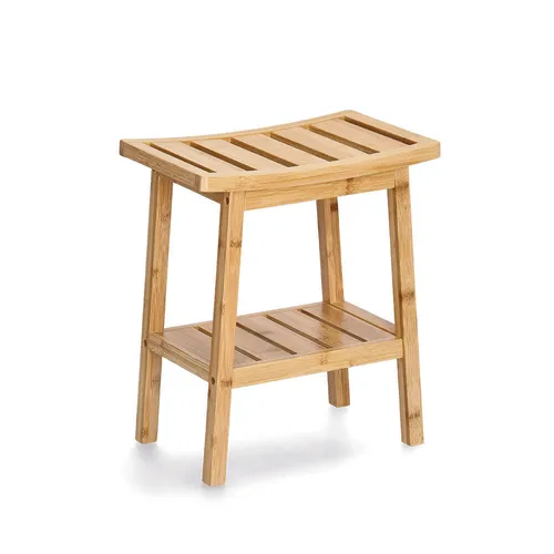 Zeller Present Hocker aus Bambus, 40x25x46 cm - Stylischer Hocker aus nachhaltigem Bambus, perfekt für Ihr Wohnzimmer und vielseitig einsetzbar als Sitz- oder Ablagefläche.