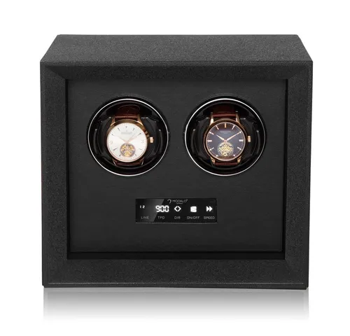 MODALO SafeSystem Uhrenbeweger für 2 Uhren – Luxuriöse und sichere Aufbewahrung - Uhrenbeweger in edlem Design mit integriertem Safe-System für maximale Sicherheit. Flüsterleiser Motor für zuverlässige Rotation – ideal für Automatikuhren.