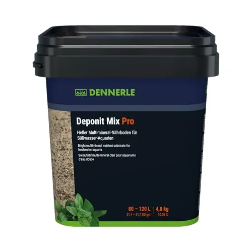 Dennerle Deponit-Mix Professional 10in1-4,8 kg - Kies & Sand für Aquarien, langanhaltender Nährboden mit Aktivatorperlen für kräftige Wurzelbildung und gesunde Pflanzen.