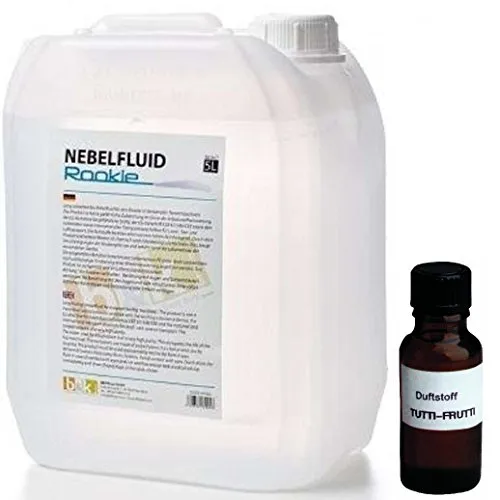 Liter DJPower Nebelfluid ROOKIE + 30 ml Duftstoff Tropic-Tutti-Frutti, Smoke-Fluid, Nebel-Fluid-Flüssigkeit für Nebelmaschine 5