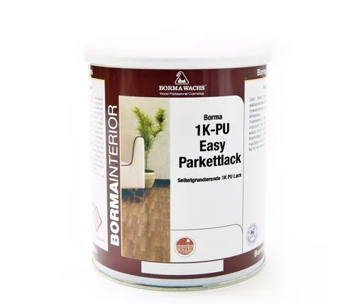BORMA Treppen- und Parkettlack PU Parkettlack mit Grundierung, Zweikomponentensystem (PU-Lack + Härter) für höchste Belastbarkeit