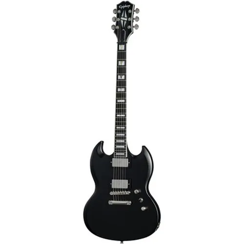 Epiphone SG Prophecy AJBM B-Stock - B-Stock Double Cut-Gitarre in Aged Jet Black Metallic; mit hochwertigen Fishman Fluence Humbuckern und inklusive Premium Gig Bag, ideal für anspruchsvolle Gitarristen.