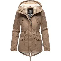 MARIKOO Damen Winterjacke Manolya mit kuscheliger Kapuze