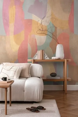 Abstrakte Fototapete Bunt 791455 in orange von Livingwalls