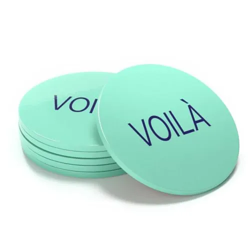 Untersetzer Words, hochwertiger Keramik, Inspirierende Designs (Voilà Mint-Salbei)