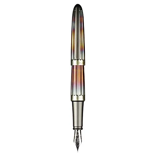 Füllhalter Aero Flame F - Hochwertiger Füller mit Aluminiumgehäuse und eloxierten Oberflächen, ausgestattet mit Edelstahlfeder und exklusivem Soft Sliding Click-System. Ideal für stilvolles Schreiben.