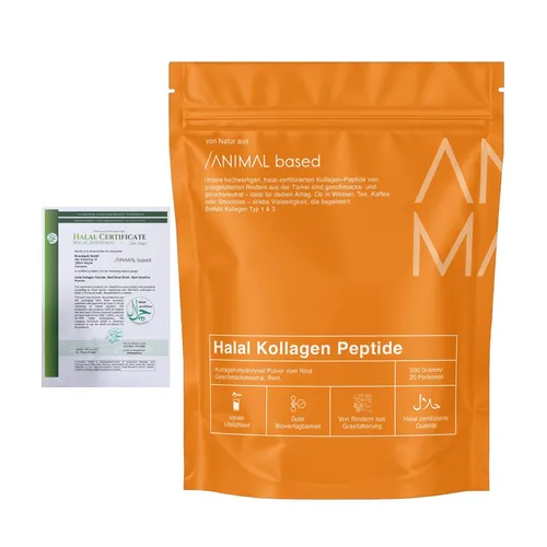 Kollagen Pulver 200g – 92g /100g Protein Hydrolysiertes Collagen Typ 1&3 Halal
