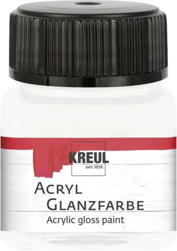 Kreul Acryl Glanzfarbe weiß 20 ml Verzierfarbe