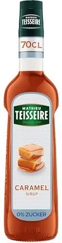 Mathieu Teisseire Karamell 0% Zuckerfreier Sirup, Für Getränke, Erfrischungsgetränke, Cocktails, Kaffee und Desserts, 70cl Flasche