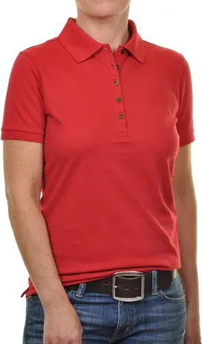 RAGWOMAN Damen Poloshirt Kurzarm Regular Baumwollmix Piqué Rot L