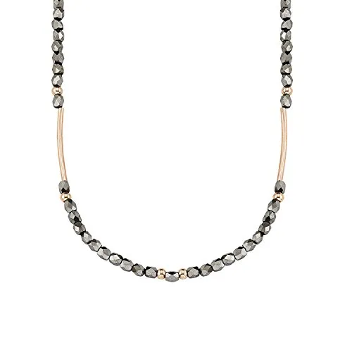 s.Oliver Damen-Kette mit Anhänger 120+5 cm IP Rose Edelstahl Glas silber 125 cm - 2015132