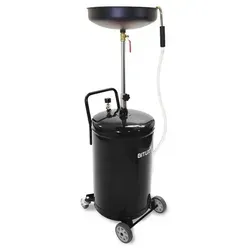 BITUXX Mobiler 80L Ölauffangwagen - Ölablasser mit 80L Fassungsvermögen, ideal für schnelle und umweltschonende Ölwechsel. Mit Druckluftentleerung und höhenverstellbarem Trichter für optimale Anwendung in Werkstätten.