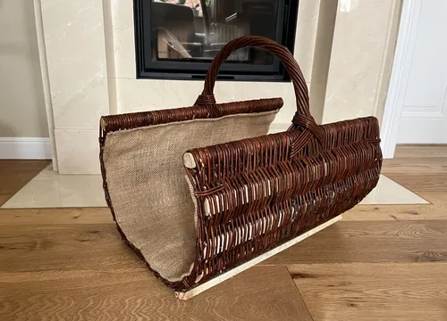 Kaminkorb Nr.2 50 cm mit Jutebezug von Deko Shop Hannusch