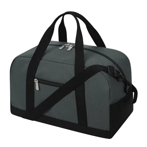 Mini Reisetasche, Sporttasche 18L Small Duffel Bag XS, Schulsporttasche, Weekender, Fitnesstasche 35x20x25cm-Grau