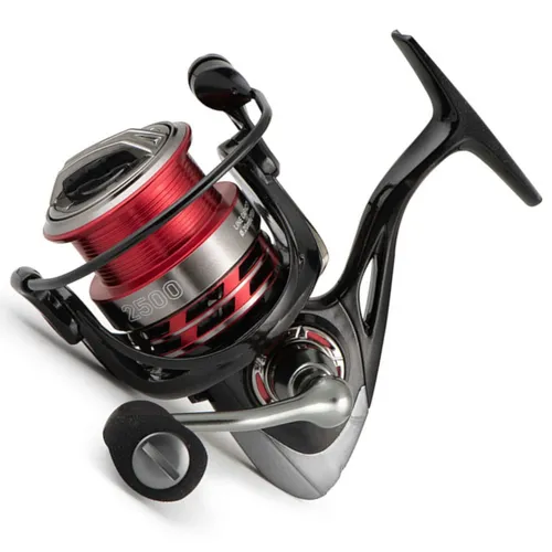 Fox Rage 2500 Prism X Spinnrolle - Ideal für Raubfischangler - Angelrollen mit ergonomischem Soft Touch-Griff und extragroßem Schnurlaufröllchen zur Reduzierung von Schnurdrall. Perfekt für Barsche und Zander.