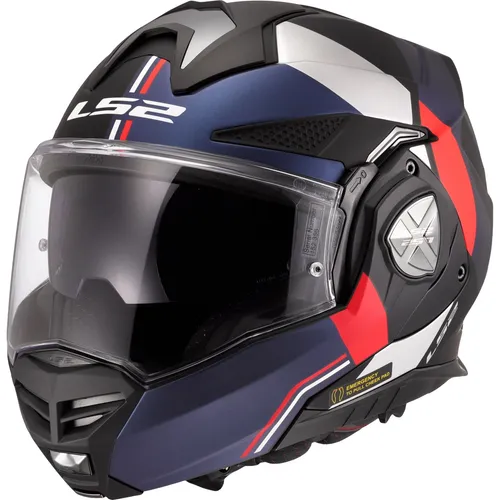LS2 ADVANT X ULTRA Modularer Motorradhelm, Matt Blue Red, 3XL