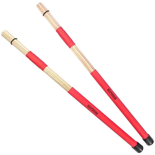 keepdrum Rods SV1 - 19 Stäbe Drumsticks - Drumsticks mit 19 Holzstäben in hexagonaler Anordnung, ideal für leise Sessions und Cajonspiel. Mit verschiebarem Gummiring zur Härteanpassung für individuelles Spielgefühl.
