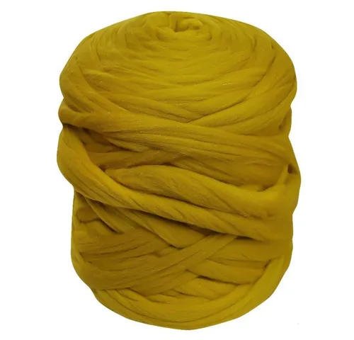 maDDma 1m Filzwolle Märchenwolle Meterware Bastelgarn, 003 currygelb
