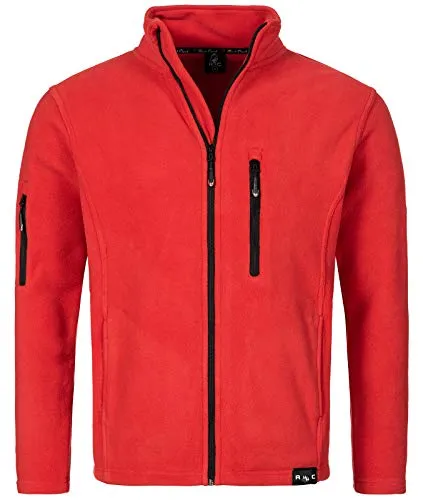 Rock Creek Herren Fleecejacke H-197 - Rot 4XL - Outdoor Fleecejacke für Herren mit hoher Wärmeisolierung, ideal für Wanderungen und Freizeit. Leicht, mit praktischem Design und mehreren Taschen für optimalen Komfort.