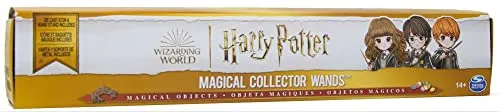 Wizarding World Harry Potter Magischer Zauberstab Überraschung, 30,5 cm, Goldfarben, für Kinder und Teenager, enthält Zauberstab, Druckguss-Symbol, Präsentationsständer, Anleitung