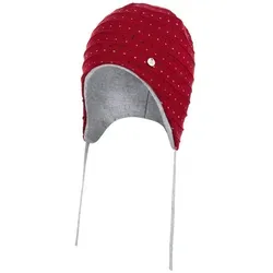 Smarilla Strickmütze Bindemütze Babymütze Wintermütze mit Baumwolle gefüttert rot 42