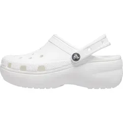 Crocs Classic Platform Clog W - Trendige Plateau Clogs in Weiß - Clogs mit modischer Plateausohle, ideal für den Sommer. Bequeme Croslite™-Materialien sorgen für angenehmen Tragekomfort.
