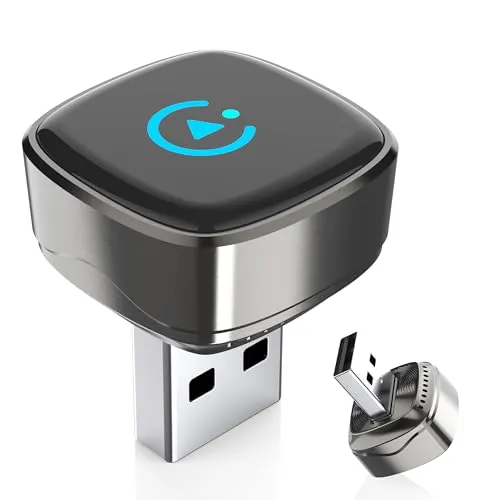 KANANAFEEL CarPlay Wireless Adapter, geeignet für Autos mit kabelgebundenem CarPlay, Plug and Play, Schnelle und Stabile Verbindung mit Wireless CarPlay, Ausgestattet mit Typ-C Adapter