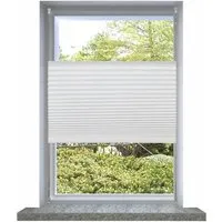 vidaXL Plissee 40x100cm Weiß – Klemmfix Faltrollo für flexiblen Sichtschutz - Plissee in modernem Wellen-Design, idealer Sonnen- und Sichtschutz, ohne Bohren montierbar. Perfekt für jeden Raum, von Wohnzimmer bis Büro.