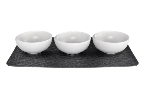 Villeroy & Boch Geschirr-Set NewMoon Dipschälchen 4tlg. - Elegantes Design - Schalen & Schüsseln, stilvolles Dipschälchen-Set aus hochwertigem Porzellan für besondere Anlässe und tägliche Genüsse.