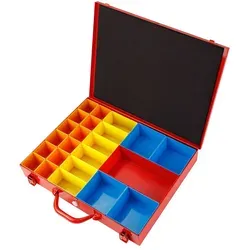 Universal - Sortimentskoffer US23 - Werkstatteinrichtung mit 23 PVC-Systemfächern für optimale Organisation, kompakte Maße und robustes Design für den professionellen Einsatz.